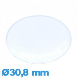 Verre forme de punaise de montre en Plastique Circulaire 30,8 mm