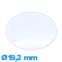 Verre en acrylique Circulaire légèrement bombé 19,2 mm pour montre