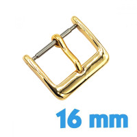 Fermeture de bracelet montre pas chère ardillon dorée 16 mm