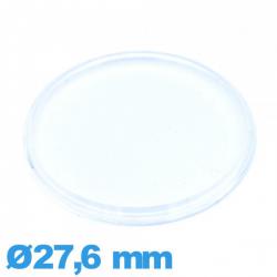 Verre extra plat Circulaire en Plastique 27,6 mm pour montre