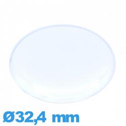 Verre Circulaire 32,4 mm en plexiglas forme de punaise montre