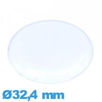 Verre Circulaire 32,4 mm en plexiglas forme de punaise montre