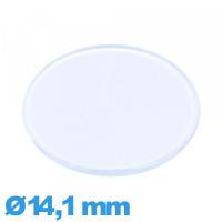 Verre en plexiglas plat et fin pour montre Circulaire 14,1 mm