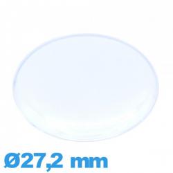 Verre en Plastique Circulaire forme de punaise 27,2 mm de montre