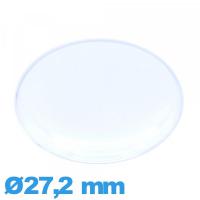 Verre en Plastique Circulaire forme de punaise 27,2 mm de montre