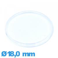 Verre extra plat 18,0 mm montre Circulaire en Plastique