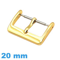 Boucle ardillon pour bracelet montre pas chère dorée 20 mm