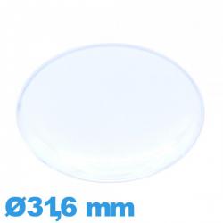 Verre en Plastique Circulaire forme de punaise 31,6 mm pour montre