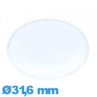 Verre en Plastique Circulaire forme de punaise 31,6 mm pour montre