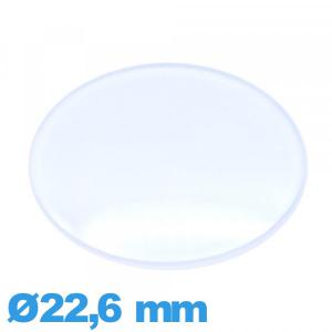 Verre Circulaire 22,6 mm pour montre en acrylique légèrement bombé