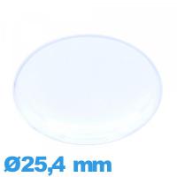 Verre forme de punaise 25,4 mm pour montre Circulaire en acrylique