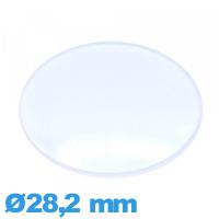 Verre acrylique légèrement bombé de montre Circulaire 28,2 mm