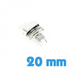 Boucle Déployante Double 20 mm Argenté