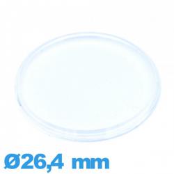Verre plexiglas Circulaire pour montre 26,4 mm extra plat