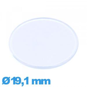 Verre en plexiglas plat et fin montre Circulaire 19,1 mm