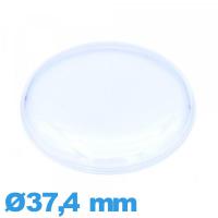 Verre acrylique haut bombé avec pas montre Circulaire 37,4 mm