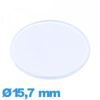 Verre plat et fin montre en Plastique Circulaire 15,7 mm