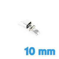 Boucle double déployante argentée bracelet montre pas chère 10 mm
