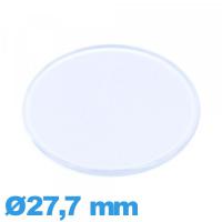 Verre plat et fin pour montre acrylique Circulaire 27,7 mm