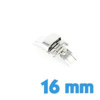Fermoir bracelet 16 mm montre pas cher double déployant argentée