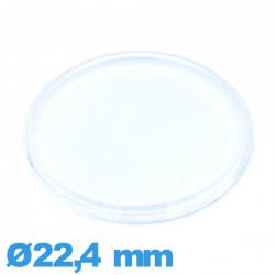 Verre 22,4 mm extra plat Circulaire de montre en plexiglas