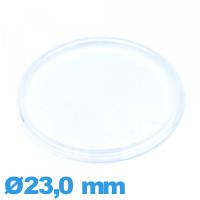 Verre Plastique extra plat pour montre Circulaire 23,0 mm
