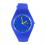 Montre tendance pas chère de marque silicone bleue Geneva