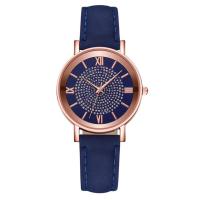 Petite Montre Femme pas chere Bleue Chiffre Romain