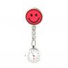 Montre infirmière smiley rouge