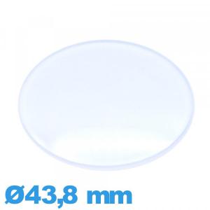 Verre Circulaire 43,8 mm acrylique légèrement bombé de montre