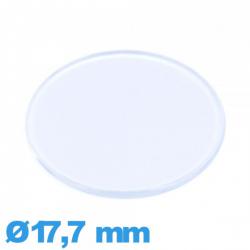 Verre Circulaire 17,7 mm en plexiglas plat et fin montre