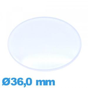 Verre Circulaire 36,0 mm pour montre plexiglas légèrement bombé