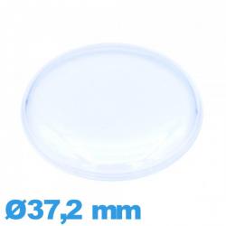 Verre pour montre plexiglas 37,2 mm haut bombé avec pas Circulaire