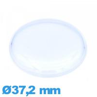 Verre pour montre plexiglas 37,2 mm haut bombé avec pas Circulaire