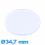 Verre 34,7 mm plat et fin Circulaire montre en Plastique