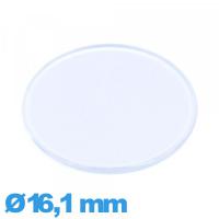 Verre plat et fin pour montre en acrylique Circulaire 16,1 mm