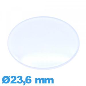 Verre acrylique Circulaire montre 23,6 mm légèrement bombé