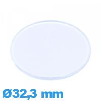 Verre plat et fin 32,3 mm montre Circulaire en acrylique