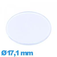 Verre plat et fin 17,1 mm montre Circulaire Plastique
