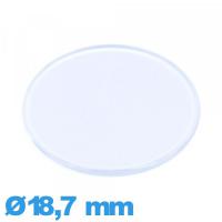Verre Circulaire 18,7 mm en acrylique plat et fin pour montre