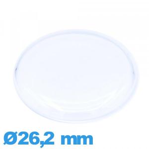 Verre acrylique cambrure prononcée de montre Circulaire 26,2 mm