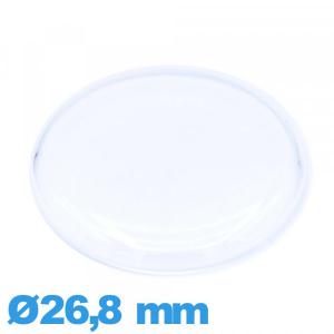 Verre en plexiglas Circulaire cambrure prononcée 26,8 mm de montre