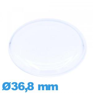 Verre montre plexiglas 36,8 mm cambrure prononcée Circulaire