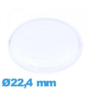 Verre cambrure prononcée 22,4 mm pour montre Circulaire en acrylique