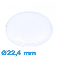 Verre cambrure prononcée 22,4 mm pour montre Circulaire en acrylique