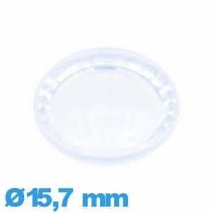 Verre Circulaire 15,7 mm en plexiglas à facettes saphir pour montre