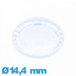 Verre à facettes saphir montre en Plastique Circulaire 14,4 mm