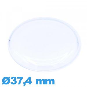 Verre cambrure prononcée pour montre en Plastique Circulaire 37,4 mm