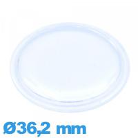 Verre Circulaire 36,2 mm plexiglas à lèvres montre