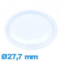 Verre Circulaire 27,7 mm en acrylique à lèvres montre